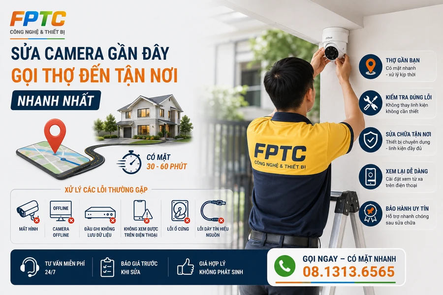 Sửa Camera Gần Đây – Gọi Thợ Đến Tận Nơi Nhanh Nhất