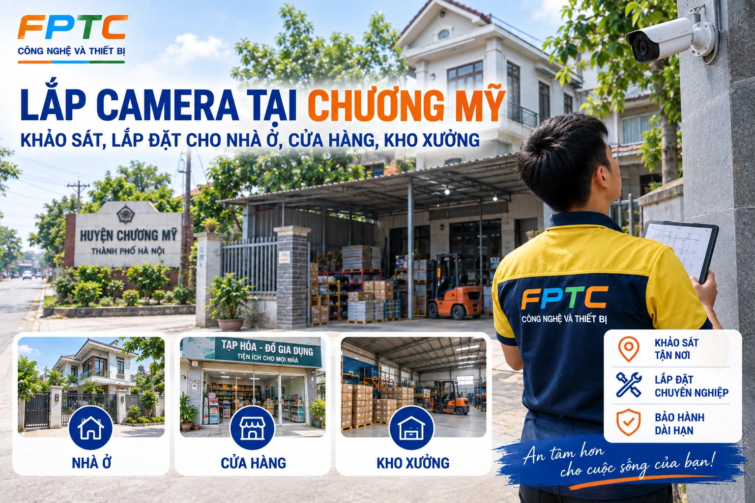 Lắp Camera Chương Mỹ – Khảo Sát, Lắp Đặt Cho Nhà Ở, Cửa Hàng, Kho Xưởng
