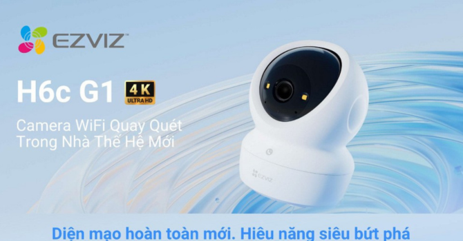 Trọn bộ  camera Wifi Trong Nhà EZVIZ TN-H6C G1 Đàm thoại ,quay quét 360-4K