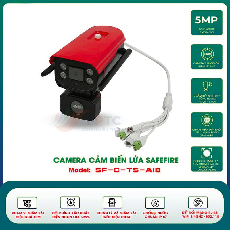 CAMERA CẢM BIẾN LỬA SAFEFIRE MODEL: SF-C-TS-AI8