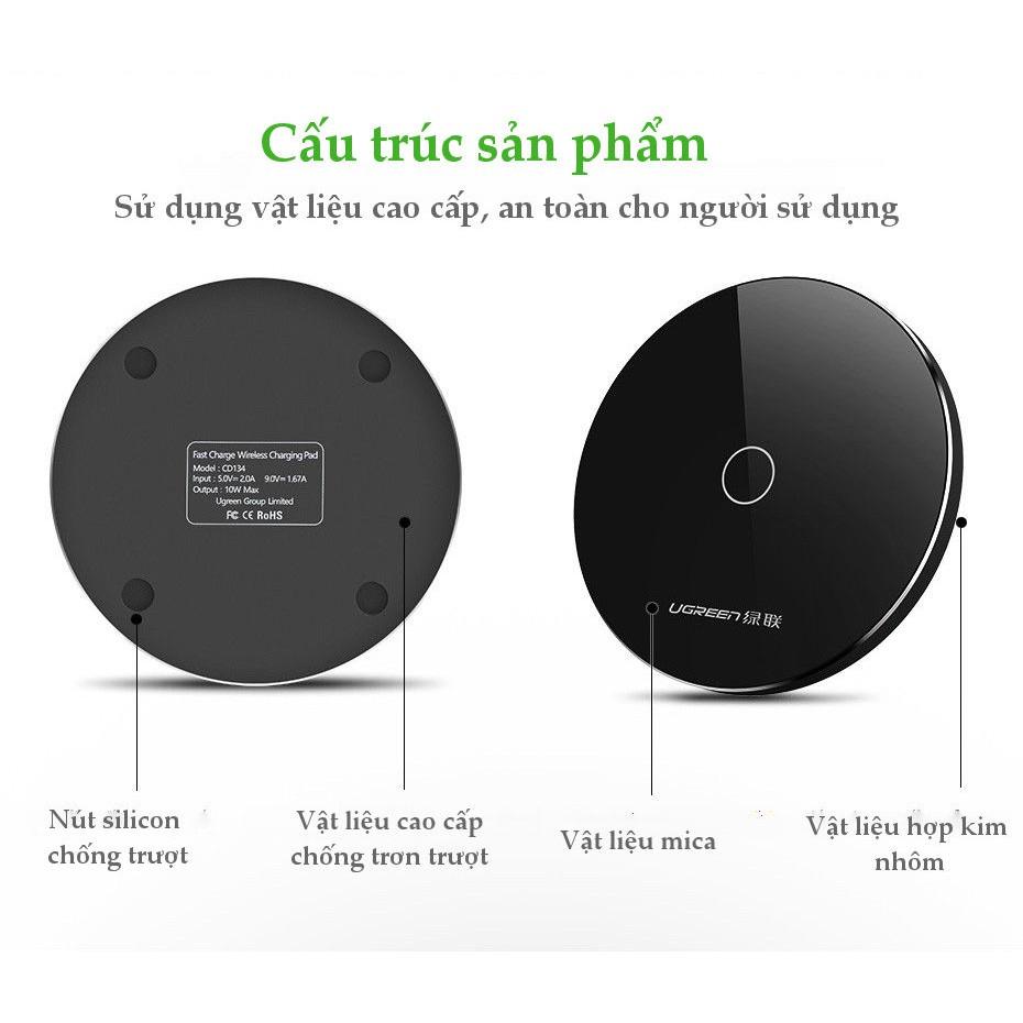 Sạc không dây hỗ trợ Quick change 2.0 tốc độ cao chính hãng Ugreen UG-30570 cao cấp