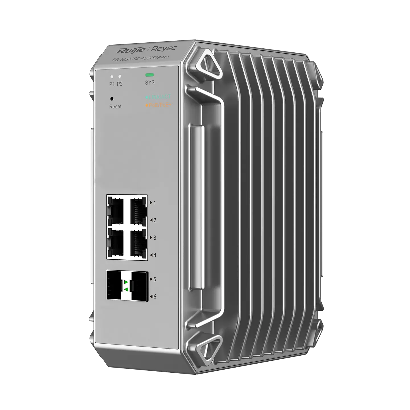 Switch công nghiệp 4 cổng Reyee RG-NIS3100-4GT2SFP-HP