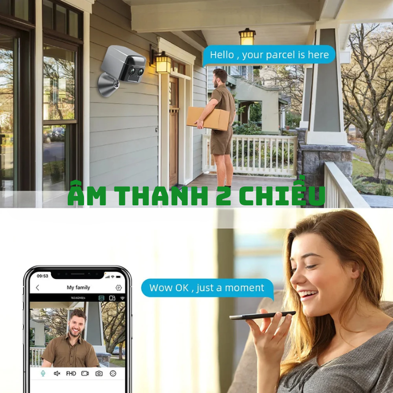 Camera SQ7 Pro Wifi  - Zoom 5X - Pin 8 Ngày - Kết nối xem online từ xa. Hồng ngoại Ẩn