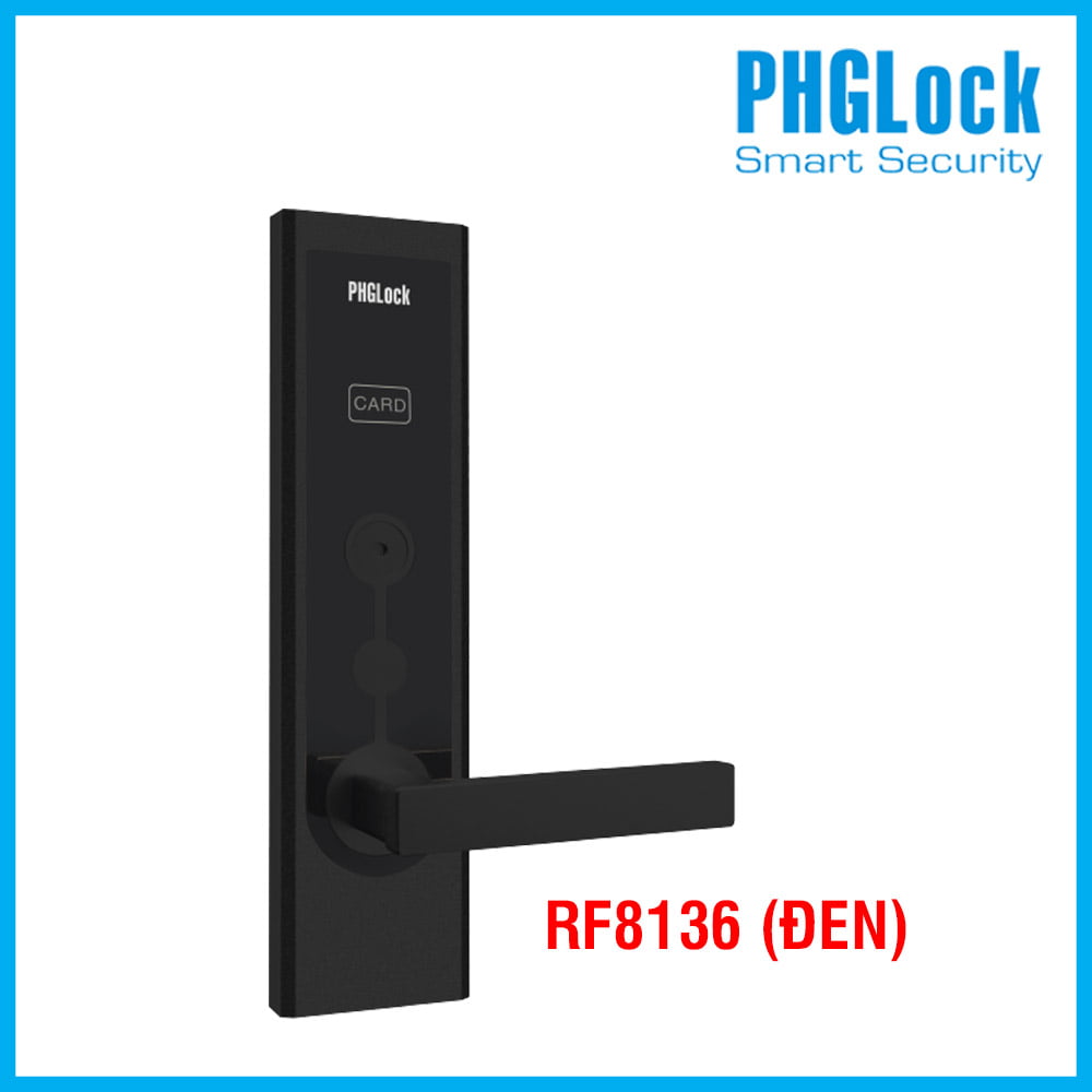 Khóa cửa khách sạn PHGLOCK RF8136 (Đen)