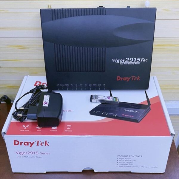 Router quang hỗ trợ WiFi Marketing DrayTek Vigor2915Fac