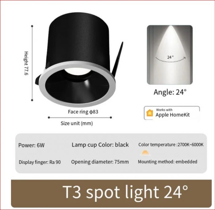 Đèn thông minh Aqara Downlight 24° T3