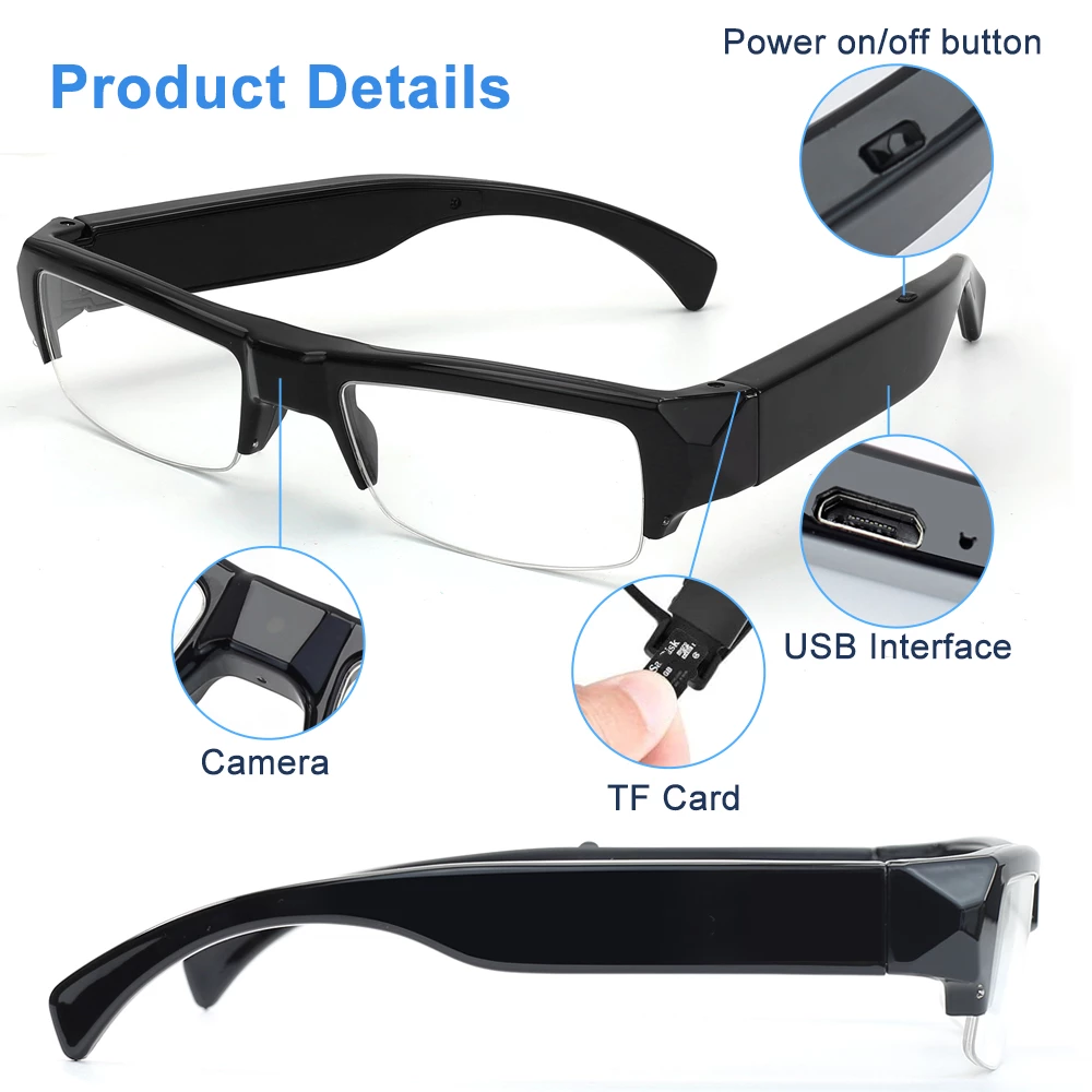 Camera ngụy trang Kính mắt Full HD – Âm thanh rõ nét Glasses C9