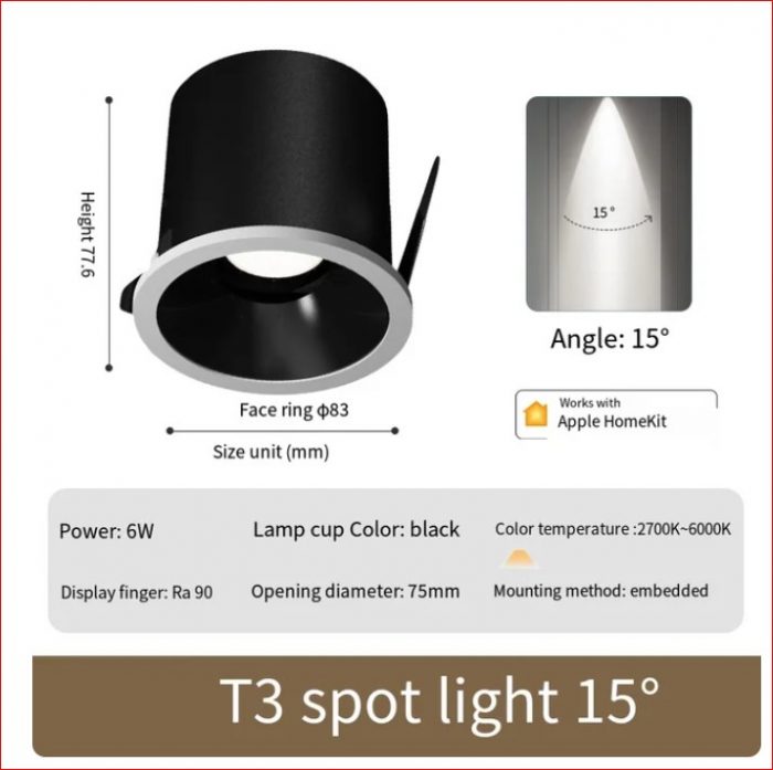 Đèn thông minh Aqara Downlight 15° T3