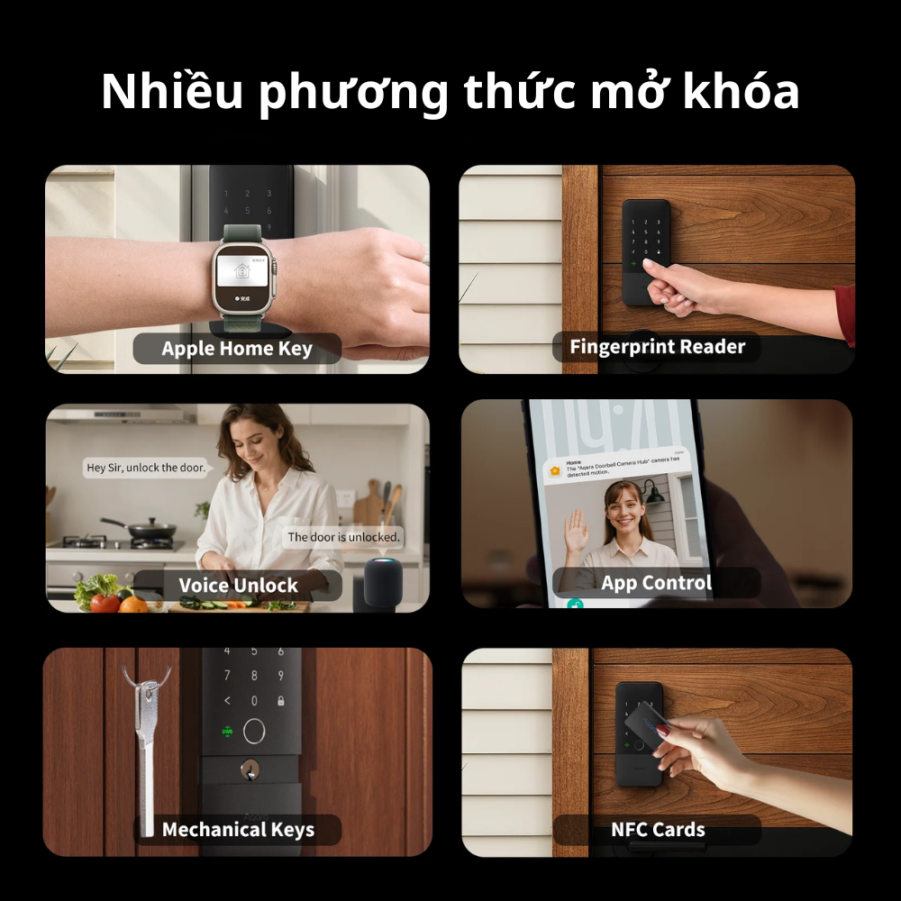 Khóa vân tay thông minh Aqara U400 Màu Bạc