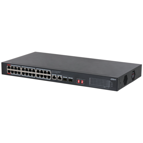 Switch PoE DAHUA DH-S3228-24GT-240 (24 PoE Gigabit, 2 uplink Gigabit, 2 SFP, 240W)