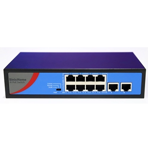 Switch PoE SinicHome SINIC-3108POE (8 PoE, 2 uplink, 96W)