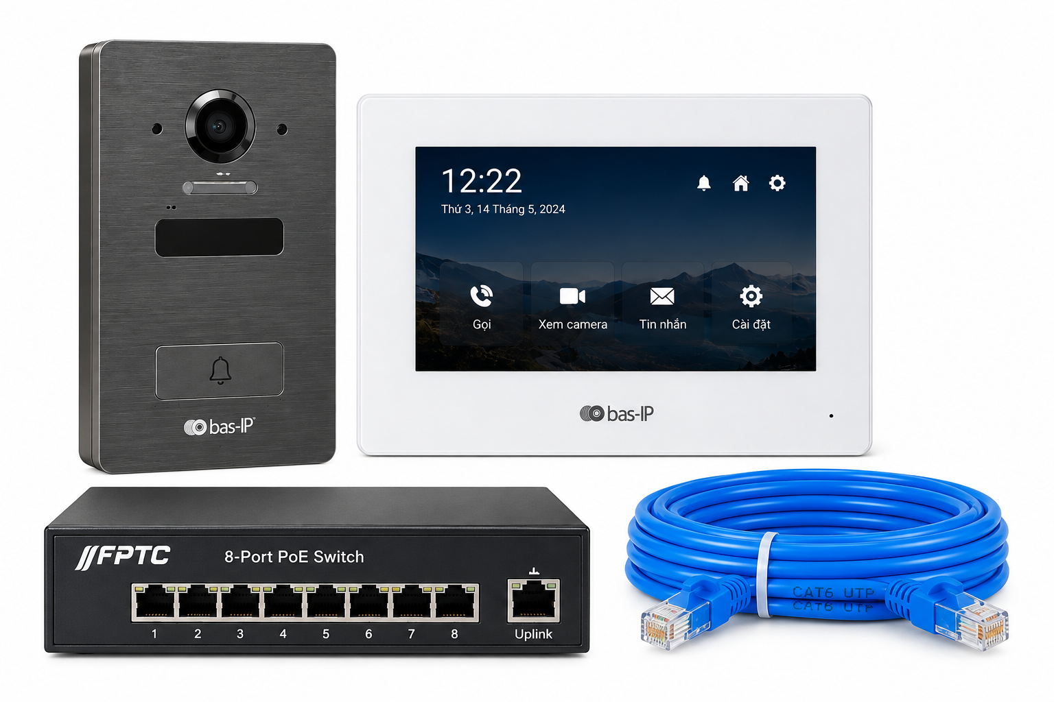 Trọn bộ chuông cửa có hình Bas-IP AV-04SDI-AZ-07LL