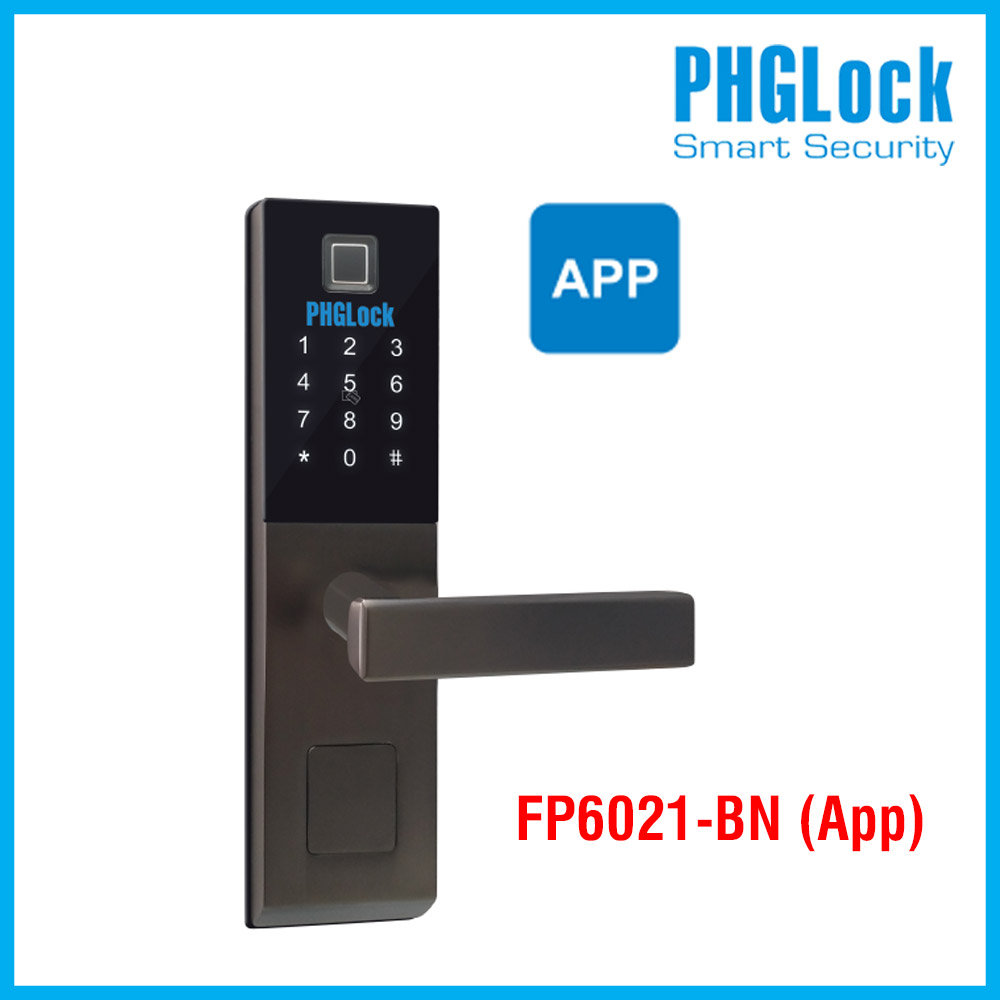 Khóa cửa vân tay PHGLOCK FP6021-BN (App)