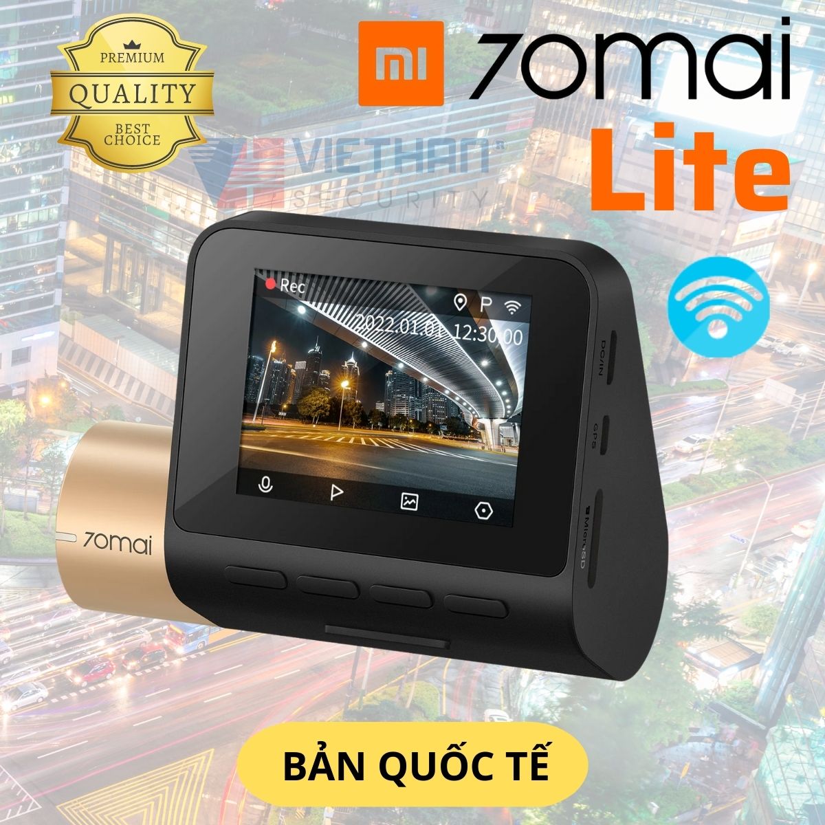 Camera hành trình Xiaomi 70Mai lite HD 1080P Dashcam wifi - Bản Quốc Tế