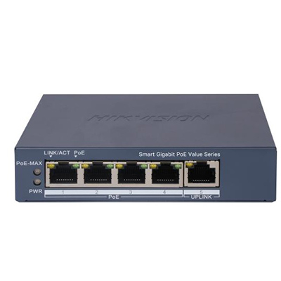 Switch mạng thông minh 4 cổng PoE Gigabit Hikvision DS-3E1505P-EI/M