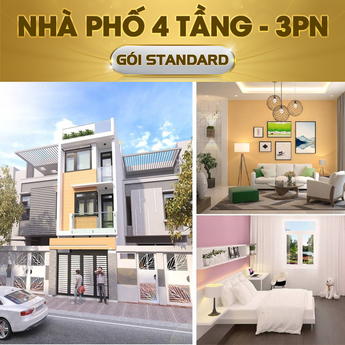 TRỌN GÓI NHÀ THÔNG MINH BKAV STANDARD (Nhà phố 4 tầng + 3 ngủ)