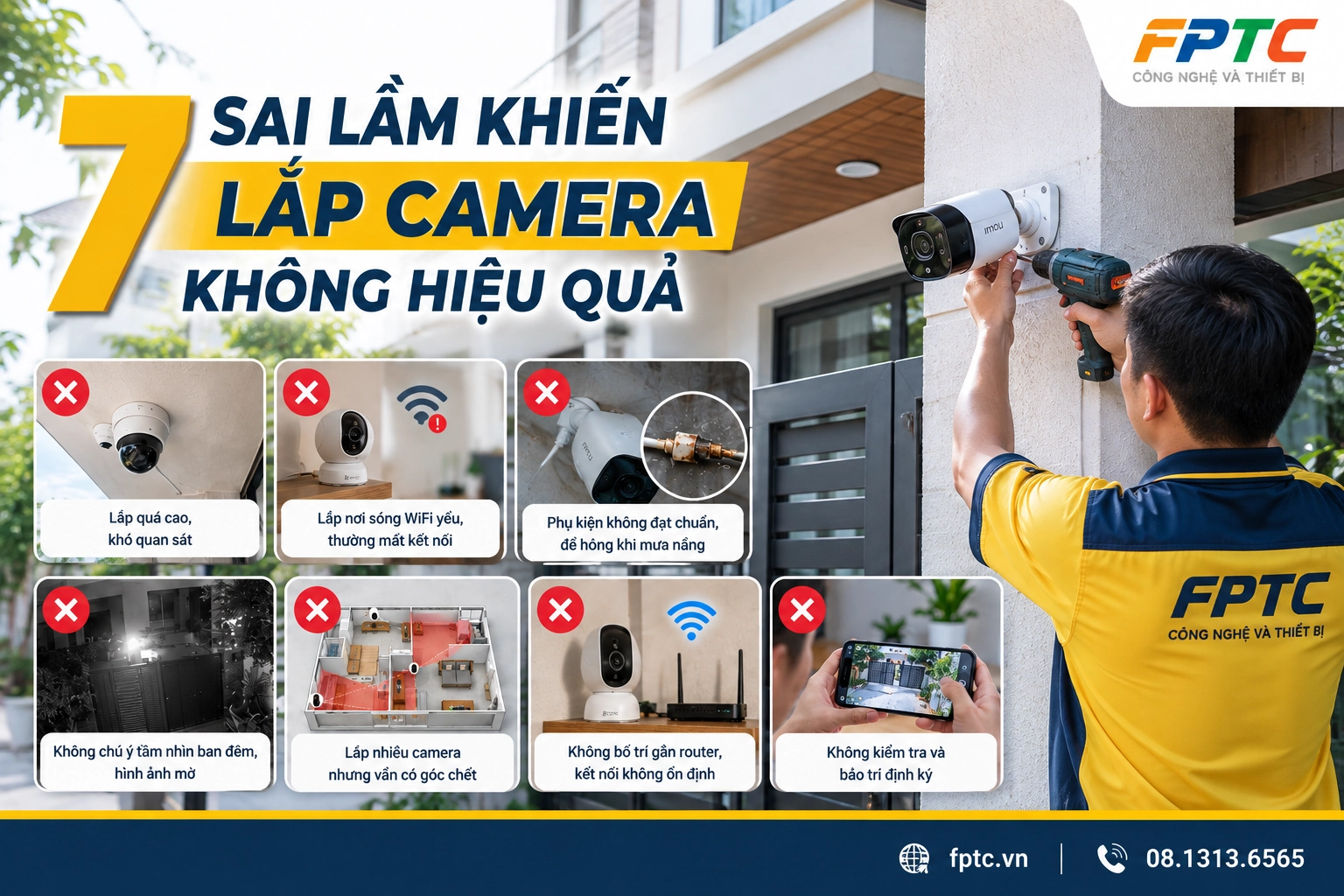 7 Sai Lầm Khi Lắp Camera Khiến Bạn Tốn Tiền Mà Không Hiệu Quả