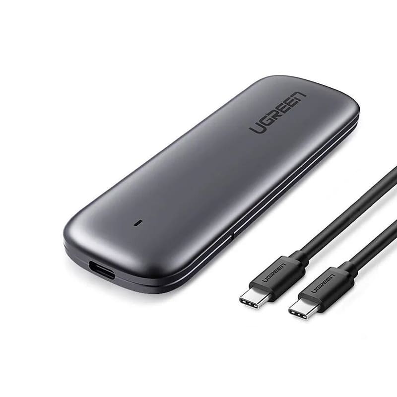 Hộp box đựng ổ cứng SSD M.2 B-Key USB Type-C Ugreen 60354 chính hãng
