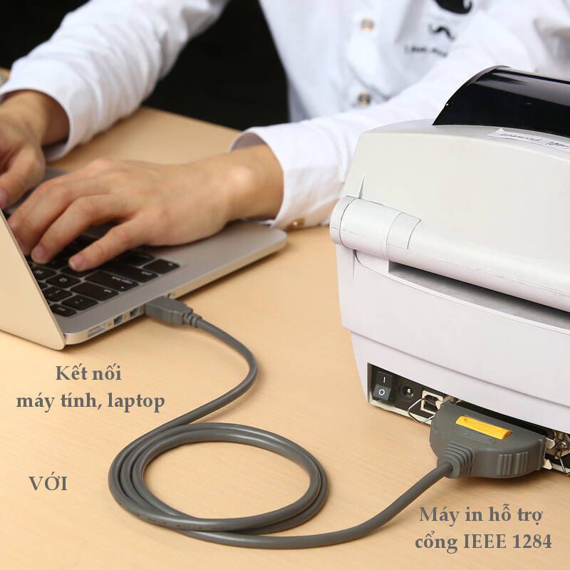 Dây cáp máy in USB sang IEEE1284 Parallel dài 2m UGREEN CR124 20225
