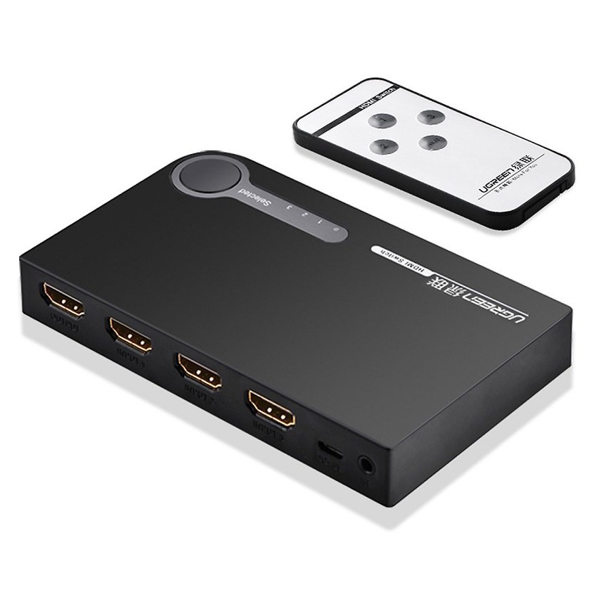 Bộ gộp HDMI 3 vào 1 ra hỗ trợ 3D 4K@30Hz cao cấp Ugreen 40234