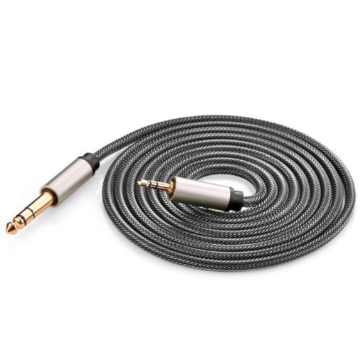 Dây âm thanh 3.5mm đực sang 6.5mm mạ vàng 24k cao cấp UGREEN AV127 10625 Dài 1m