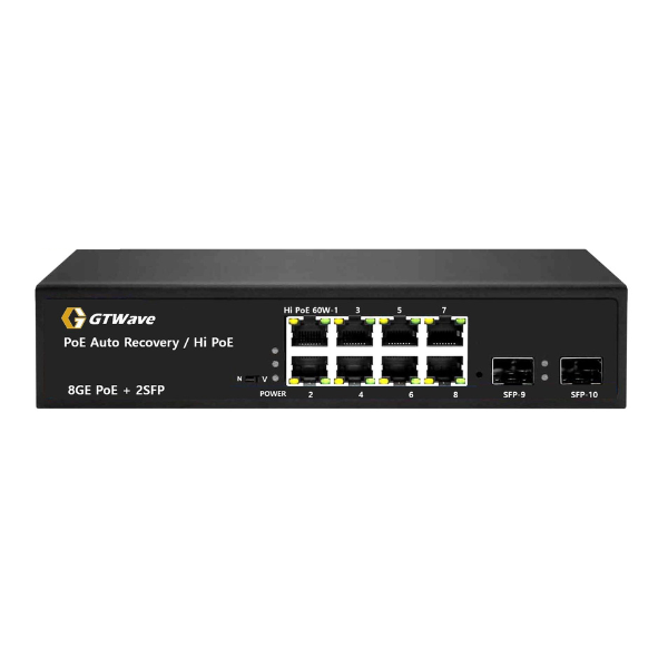 Switch POE 8 cổng GTWAVE GT8P-2S-HA