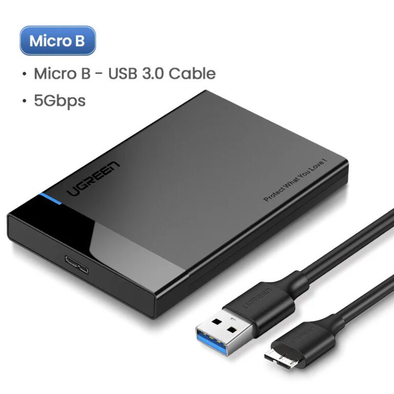 Hộp đựng ổ cứng 2,5 inch USB 3.0 chính hãng Ugreen 30848 dây rời