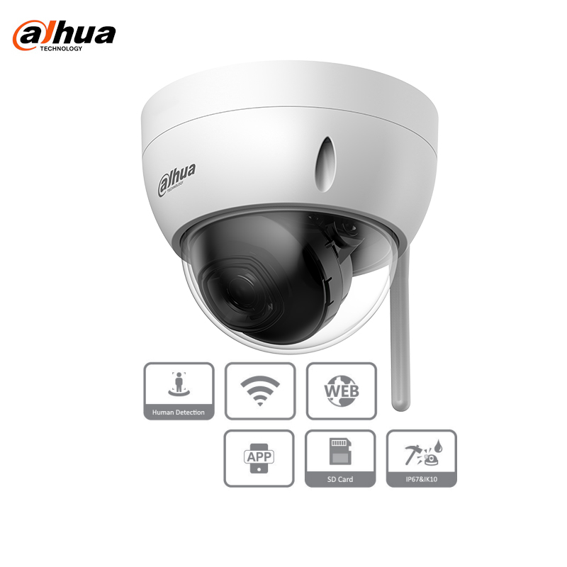 Camera Dome wifi 2MP Dahua DH-IPC-HDBW1230DE-SW hồng ngoại 30m, phát hiện chuyển động, giả mạo video