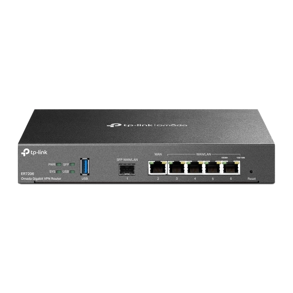 Modem Router TP-LINK OMADA cân bằng tải TL-ER7206 (5 WAN, 200 user)