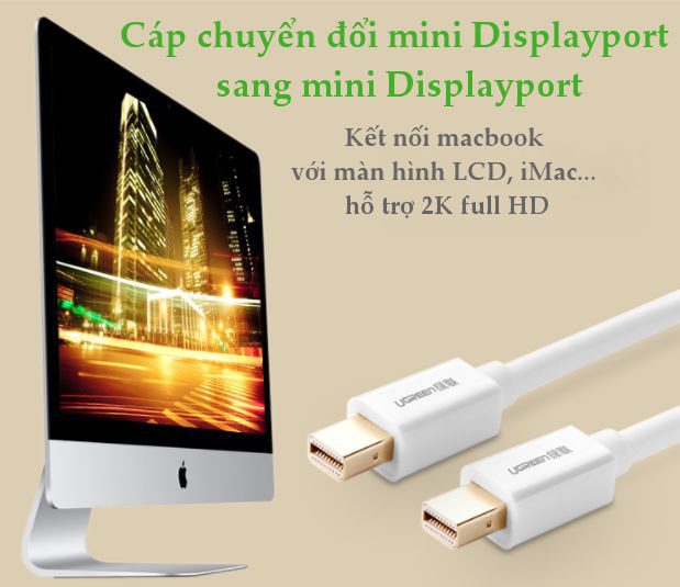 Dây cáp chuyển đổi mini DisplayPort đực sang mini DisplayPort đực UGREEN MD111 10429