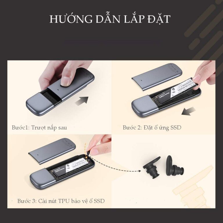 Hộp box đựng ổ cứng SSD M.2 B-Key & MB Key 2TB USB 3.0 Ugreen 60530 cao cấp (Vỏ Nhôm)