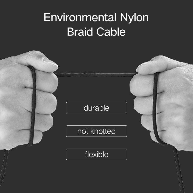 Dây âm thanh 3.5mm UGREEN AV112 10687 Vỏ bện vải sợi tổng hợp dài 2m Màu tím than