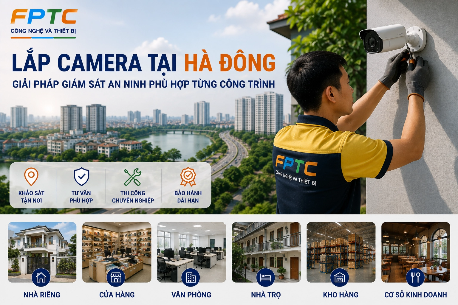 Lắp Camera Tại Hà Đông Hà Nội – Khảo Sát & Lắp Đặt FPTC