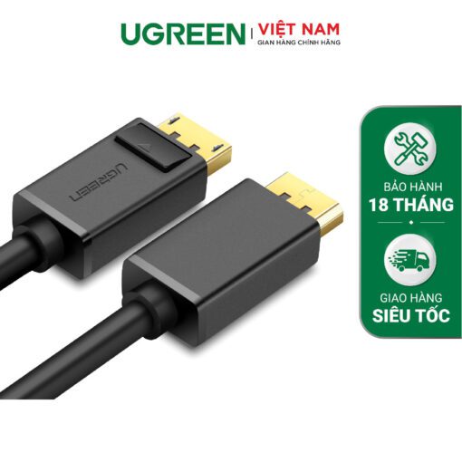 Cáp DP DisplayPort 2 đầu đực UGREEN DP102 10244 Dài 1m