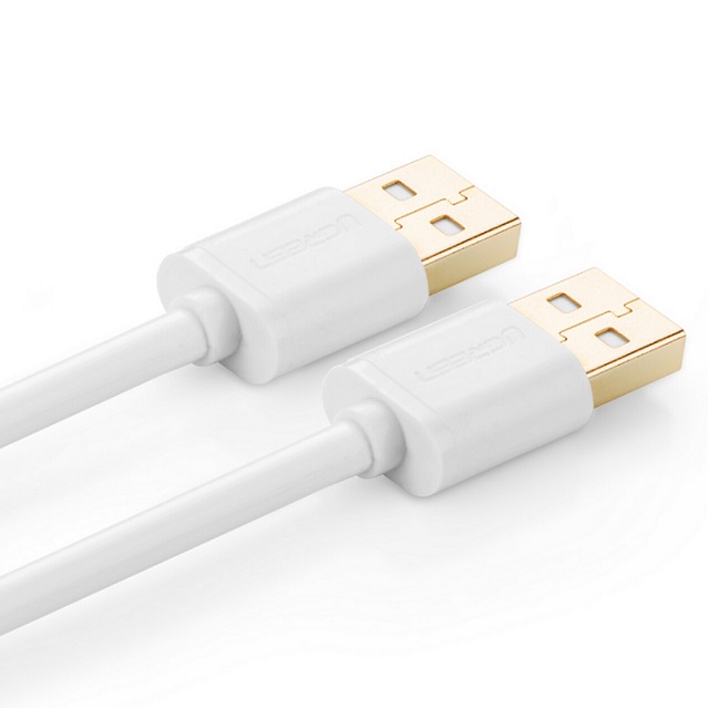Dây cáp truyền dữ liệu 2 đầu USB 2.0 dài 0.5M UGREEN US102 30131 Màu Trắng