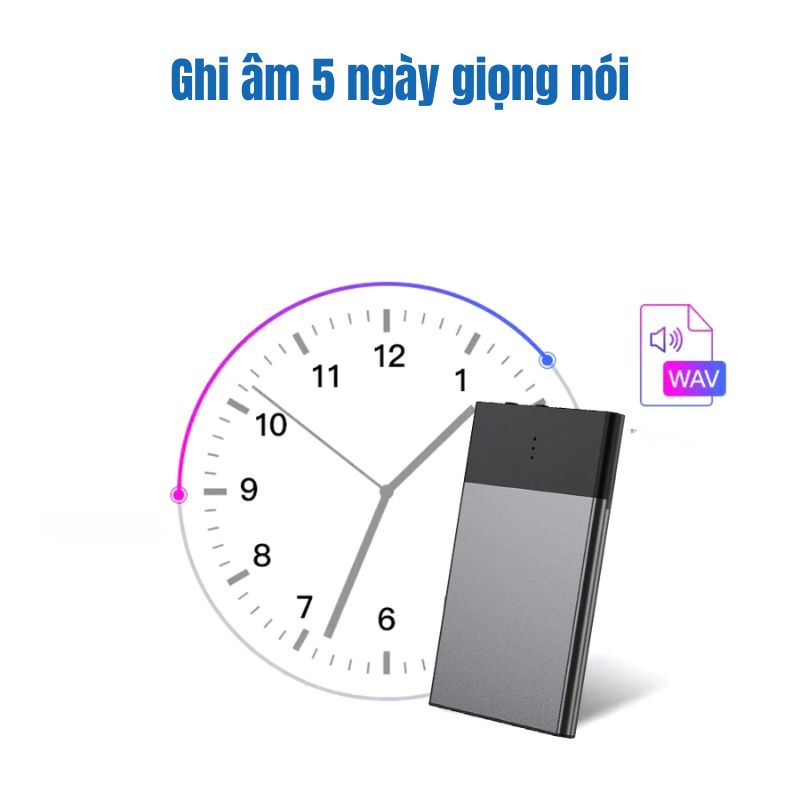 Máy ghi âm Q8 Pro – Siêu mỏng 6mm, Pin 100 Giờ, Ghi Âm Cực Nét