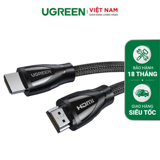 Cáp HDMI 2.1 UGREEN 80403 HD140 8K@60Hz dây bện dài 2m