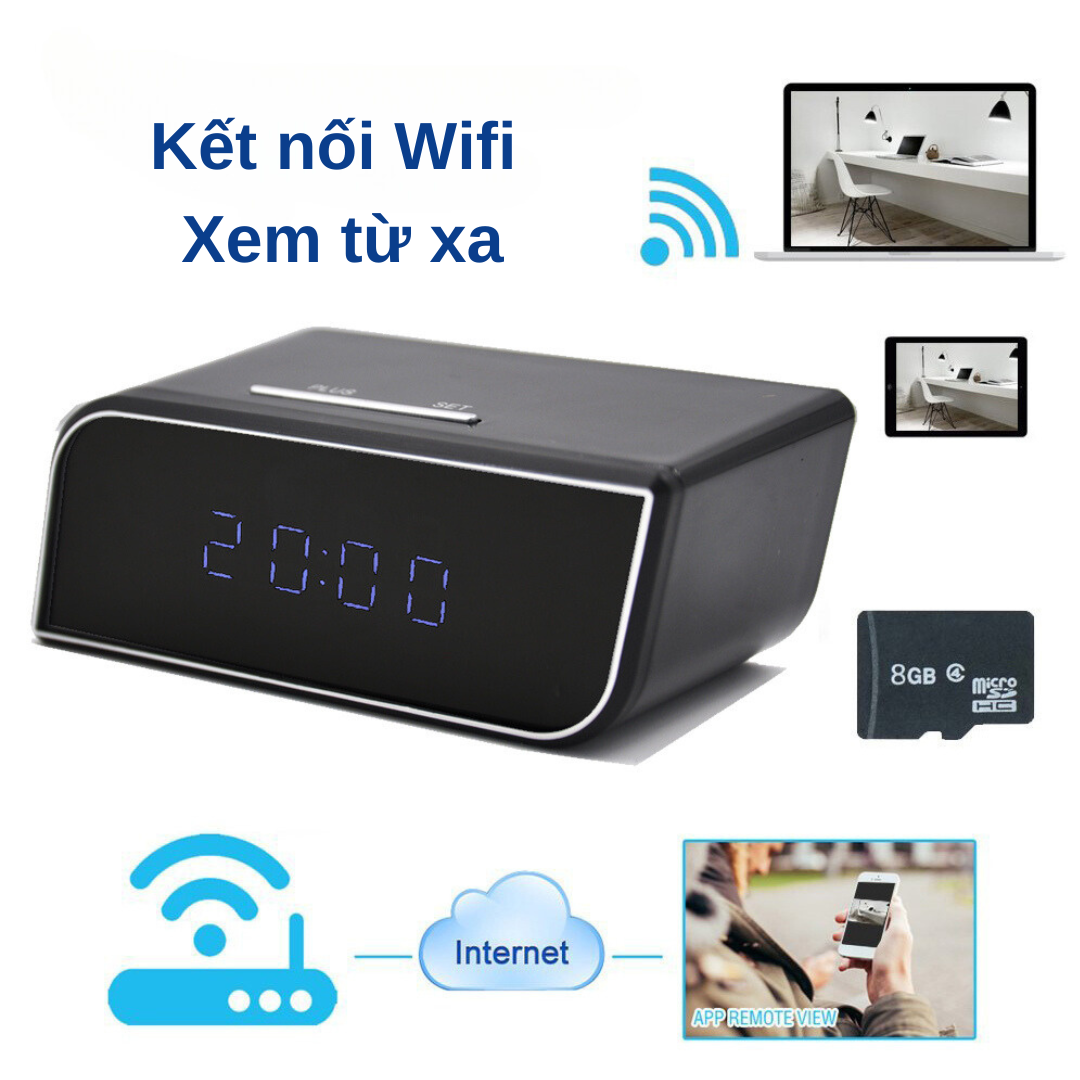 Đồng hồ ngụy trang W3I độ phân giải 4K - Xem online từ xa - Phát hiện chuyển động
