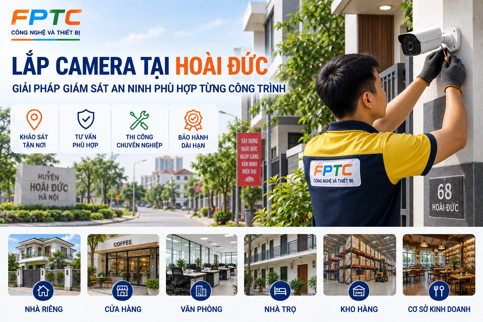 Lắp Đặt Camera Tại Hoài Đức – Nhà Ở, Biệt Thự, Cửa Hàng, Nhà Xưởng