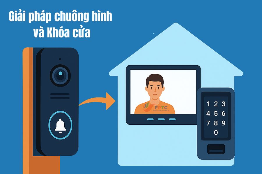 Giải pháp lắp đặt chuông cửa có hình kết hợp hệ thống kiểm soát cửa