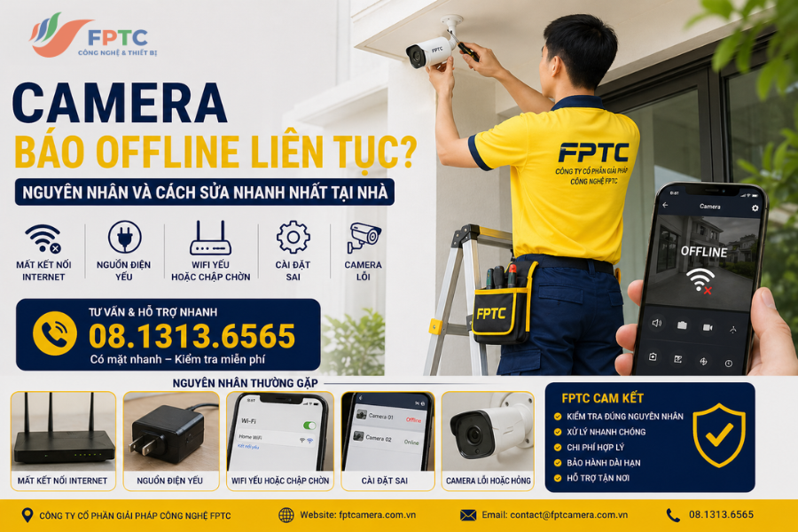 Camera Báo Offline Liên Tục – Nguyên Nhân Và Cách Sửa Nhanh Tại Nhà