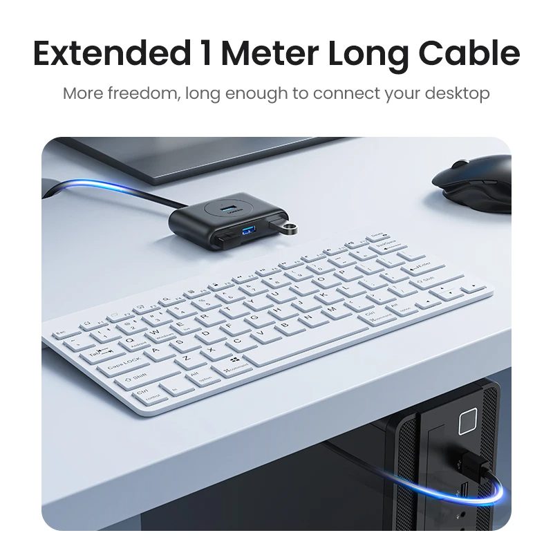 Hub USB 3.0 4 Cổng Ugreen CR113 20291 Màu Đen Dài 1m