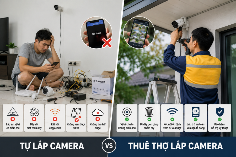 Tự Lắp Camera Hay Thuê Thợ – Cái Nào Tốt Hơn?