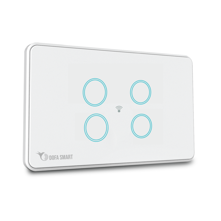 Công tắc thông minh wifi 4 nút bấm DOFA SMAR CTCU-WF-CN.04T