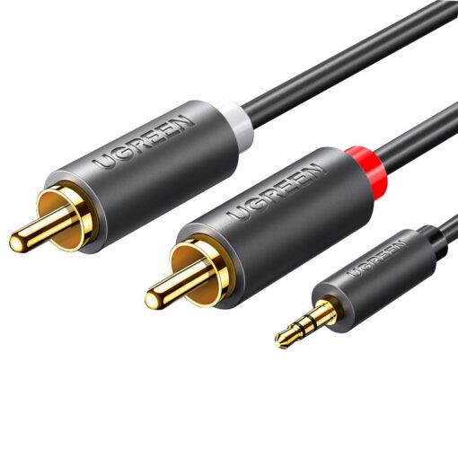 Dây chuyển đổi 3.5mm ra 2RCA (HOA SEN) Dài 1m UGREEN AV102 10772