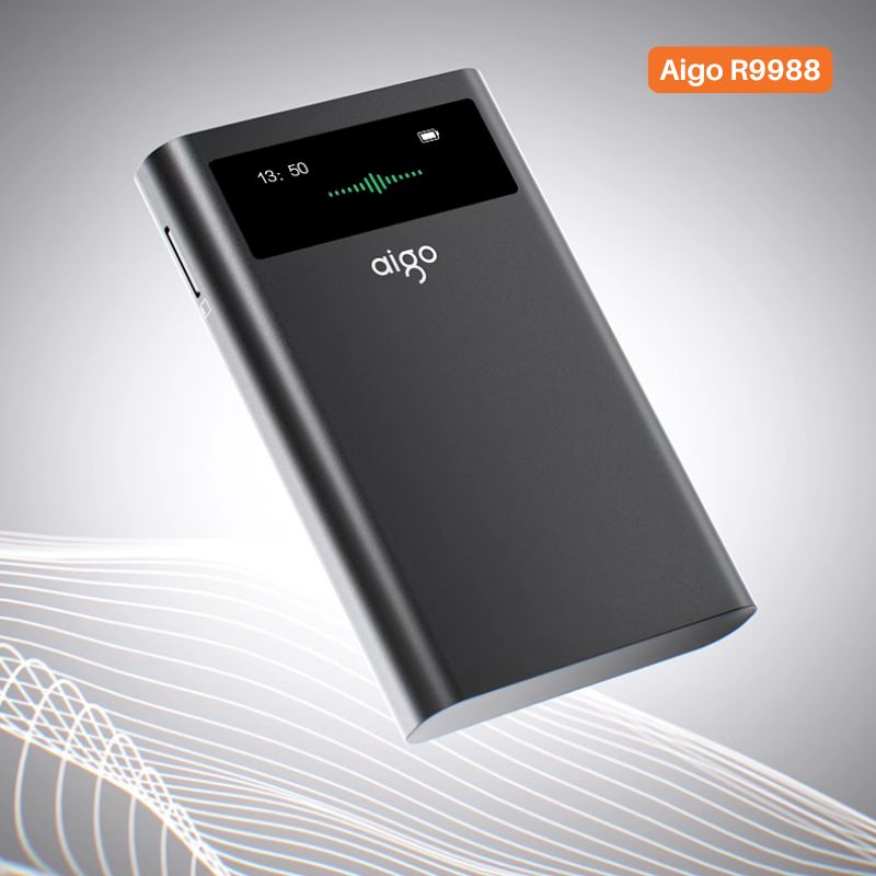 Máy ghi âm Aigo R9988  ghi âm 30 ngày - Lọc âm siêu tốt - Bảo mật File an toàn