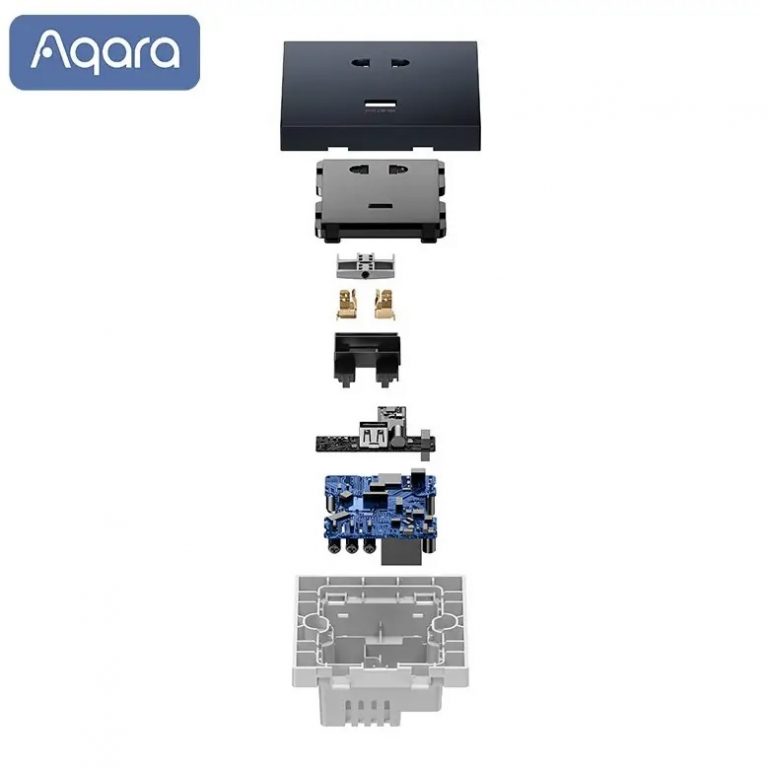 Ổ cắm ẩm tường Aqara Wall Socket H1 USB ( Gateway) Màu Đen