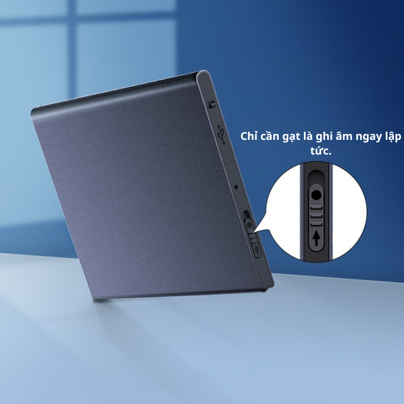 Máy ghi âm Q8 Pro Siêu mỏng 6mm, Pin 100 Giờ, Ghi Âm Cực Nét