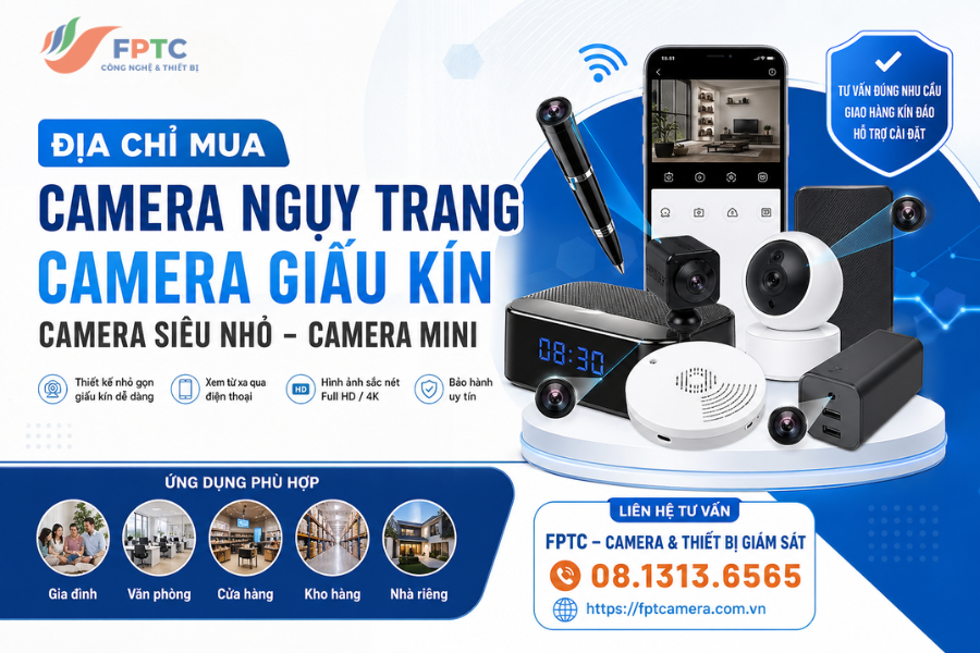 Địa Chỉ Mua Camera Ngụy Trang, Camera Giấu Kín, Camera Mini Uy Tín