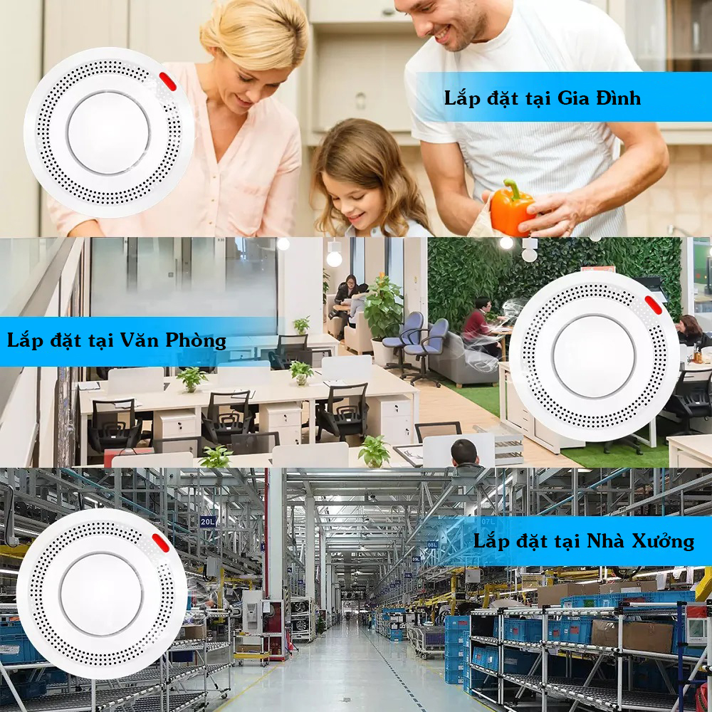 Đầu báo khói KX6-Tuysmart Có camera siêu nét